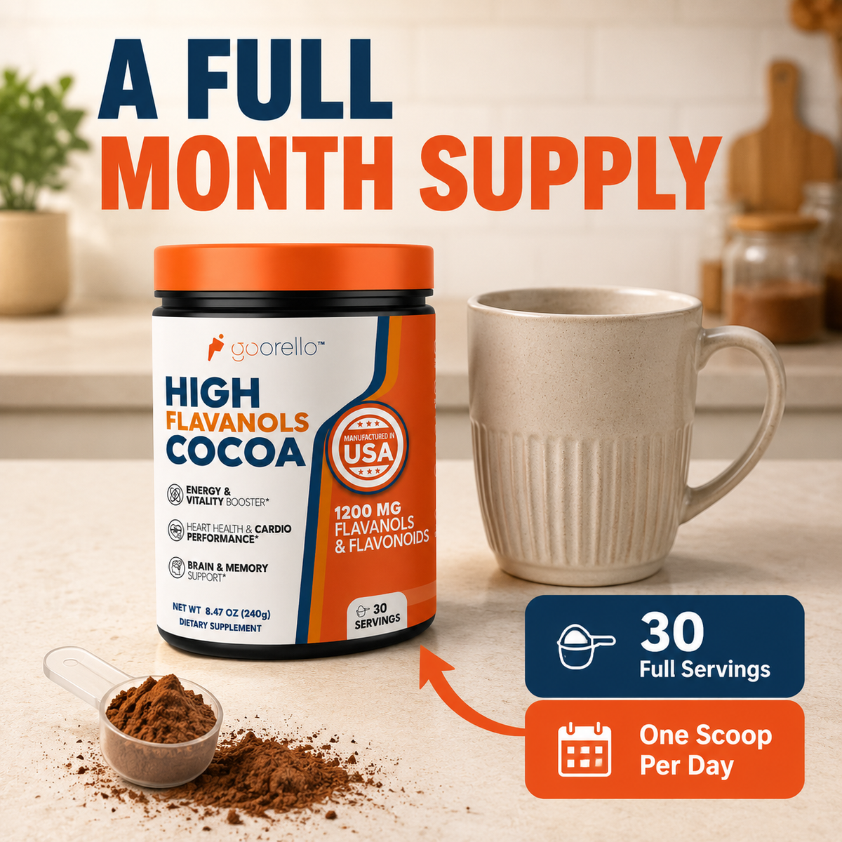 Goorello High Flavanols Cocoa Powder – Vegan