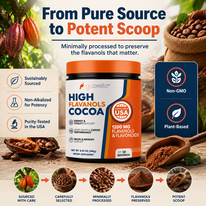 Goorello High Flavanols Cocoa Powder – Vegan
